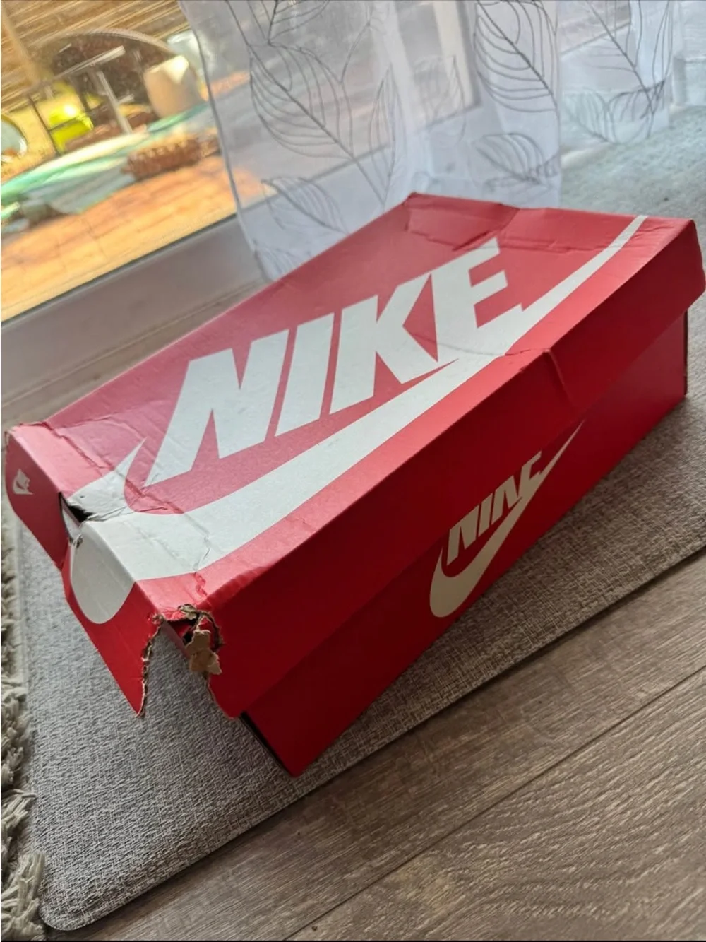 Nike Dunk High White University Red Sneakers Size 6.5